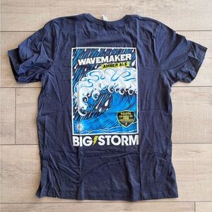 Big Storm Brewery Florida Graphic Tee with Blue, White, Yellow Surf Size XL